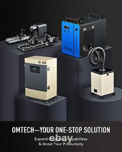 Machine de gravure et découpe au laser CO2 OMTech 130W 35x50 avec refroidisseur à eau CW-5200.