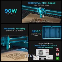 Machine de gravure et découpe laser CO2 OMTech 90W Pronto 35 avec mise au point automatique