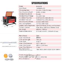 Machine de gravure laser AutofocusCO2 OMTech 80W 20x28 avec refroidisseur d'eau CW-5200