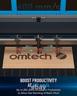 Machine de gravure laser CO2 OMTech 130W 55x35 avec refroidisseur d'eau