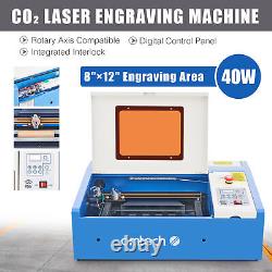 Machine de gravure laser OMTech 40W 12x8 avec panneau LCD, logiciel LaserDRW et protection de couverture de pompe.
