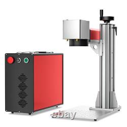 Machine de gravure laser à fibre MOPA 60W pour marquage de métal couleur avec axe rotatif