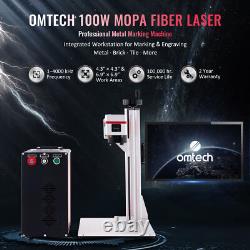 Machine de gravure laser à fibre divisée MOPA 100 W, zone de travail 6,9 x 6,9, d’occasion