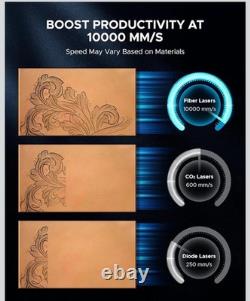 Machine de marquage au laser à fibre Galbo 30W avec Lightburn et axe rotatif ±0,01 mm