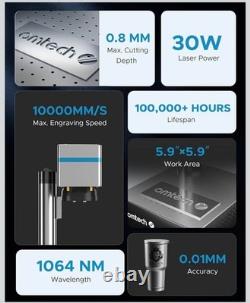 Machine de marquage au laser à fibre Galbo 30W avec Lightburn et axe rotatif ±0,01 mm