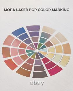Machine de marquage laser à fibre OMTech 20W MOPA 6,9x6,9 pour gravure sur métal coloré