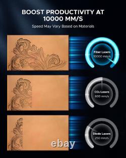 Machine de marquage métallique couleur OMTech 20W JPT MOPA Laser à fibre 175x175 mm