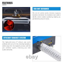 Marqueur Laser CO2 Preenex 8x12 40W avec Guidage Point Rouge et Axe Rotatif