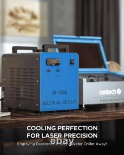 OMTECH Refroidisseur d’eau industriel 9 L 2,6 gpm CW-3000 refroidisseur d’eau 40 W pour laser CO2 K40