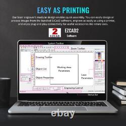 OMTechT? Marqueur Laser Fibre Métal 50W 12x12 avec Axe Rotatif