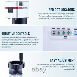 OMTechT? Marqueur Laser Fibre Métal 50W 12x12 avec Axe Rotatif