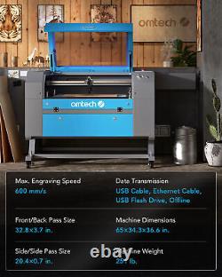 OMTech 100W 20x28 Graveur Laser CO2 avec Refroidisseur d'Eau CW-5202 Machine de Découpe