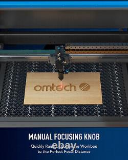 OMTech 12x20 50W CO2 Graveur Laser Découpeur avec Accessoires Premium