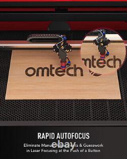 OMTech 24x40 100W CO2 Graveur Laser Marqueur Cutter avec Refroidisseur Rotatif Lightburn