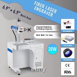 OMTech 30W Marqueur laser à fibre 7x7 pour le marquage de l'acier, de l'aluminium, de l'or et plus encore