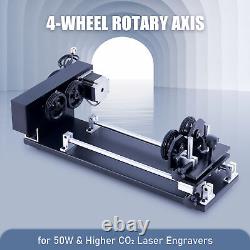 OMTech 4 Roues Axe Rotatif pour Découpeuse Graveur Laser CO2 60W 80W 100W 130W 150W