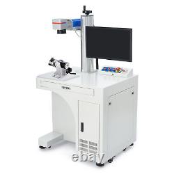 OMTech 50W 12x12 Machine de marquage et de gravure laser à fibres avec axe rotatif