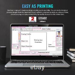 OMTech 50W Marqueur Laser à Fibre Métallique 12x12 Cabinet Machine de Gravure