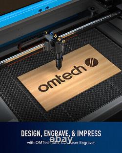 OMTech 60W 16x24 CO2 Gravure Laser Cutter Marker avec Accessoires Premium