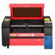 Omtech 60w 20x28 Po. Lit Graveur Découpeur Laser Co2 Avec Refroidisseur D'eau Cw-5202