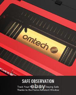 OMTech 60W 20x28 pouces Gravure laser CO2 avec coupeuse et refroidisseur d'eau CW5200