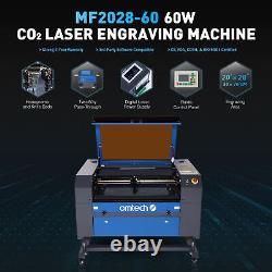 OMTech 60W 28x20 Découpeur Graveur Laser CO2 Ruida avec Refroidisseur à Eau CW-3000