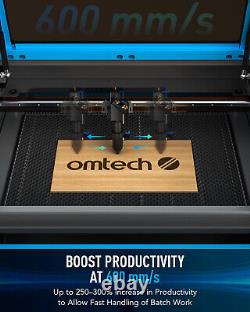 OMTech 60W CO2 graveur laser 24x16 pouces Machine de marquage, de gravure et de découpe Ruida