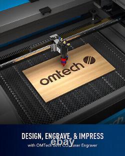 OMTech 80W 28x20 CO2 Machine de gravure et de découpe au laser avec mise au point automatique