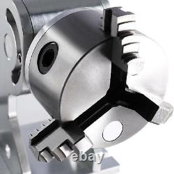 OMTech 80mm Fibre Laser à Chunk Rotation Axe de gravure laser avec attachement cylindre