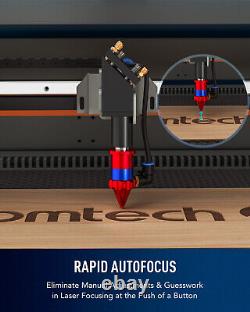 OMTech AF2028-60 Machine de gravure et de découpe laser CO2 de 60W avec refroidisseur d'eau