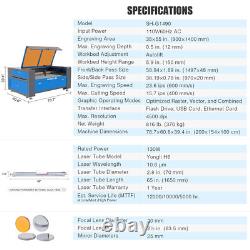 OMTech AF3555-130 Machine de Gravure et Découpe Laser CO2 130W avec Lit de 35x55 Autofocus