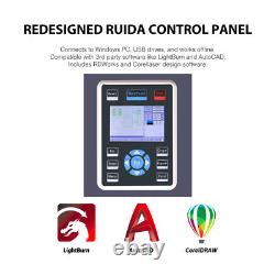 OMTech AF3555-130 Machine de découpe et de gravure au laser CO2 130W avec lit de 35x55 cm et autofocus