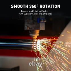 OMTech Axe de Rotation Axe Rotatif pour Marqueur Graveur Laser à Fibre 20W 30W 50W 60W