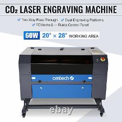 OMTech CO2 Laser Gravure Coupeur 60W 28x20 70x50cm Machine de Gravure et de Découpe