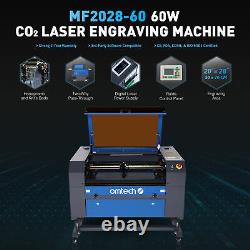 OMTech CO2 Laser Gravure Coupeur 60W 28x20 70x50cm Machine de Gravure et de Découpe