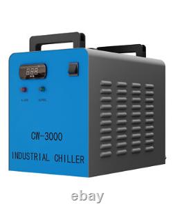 OMTech CW-3000 Refroidisseur d'eau pour graveur laser CO2 40W 50W avec 2 paquets de liquide de refroidissement