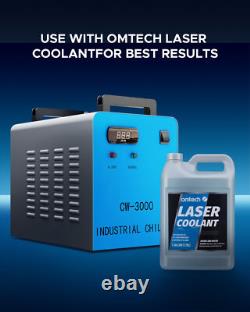 OMTech CW-3000 Refroidisseur d'eau pour graveur laser CO2 40W 50W avec 2 paquets de liquide de refroidissement