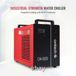 OMTech CW-5000 Refroidisseur d'eau industriel pour graveur découpeur laser CO2 de 50W-100W