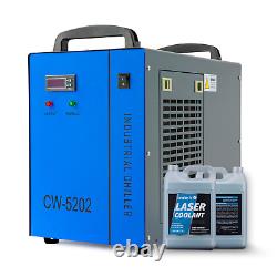 OMTech CW-5202 Refroidisseur d'eau pour graveur coupeur laser CO2 avec 2 packs de liquide de refroidissement