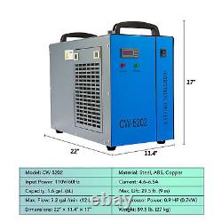 OMTech CW-5202 Refroidisseur d'eau pour graveur coupeur laser CO2 avec 2 packs de liquide de refroidissement