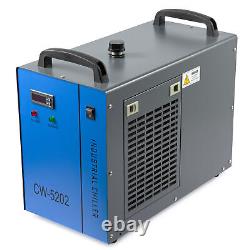 OMTech CW-5202 Refroidisseur d'eau pour graveur coupeur laser CO2 avec 2 packs de liquide de refroidissement