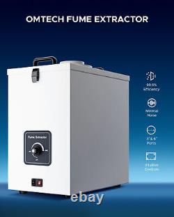 OMTech Extracteur de Fumée Purificateur d'Air 85W pour Machine de Gravure et Marquage Laser CO2