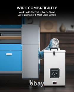 OMTech Extracteur de Fumée Purificateur d'Air 85W pour Machine de Gravure et Marquage Laser CO2