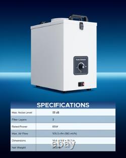 OMTech Extracteur de Fumée Purificateur d'Air 85W pour Machine de Gravure et Marquage Laser CO2