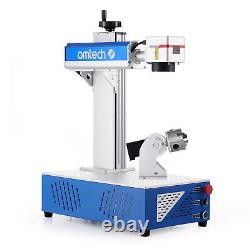 OMTech FM6969-30D 30W Marqueur Gravure Laser à Fibre 6.9x6.9 avec Axe Rotatif