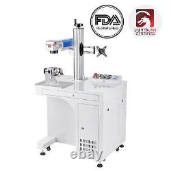 OMTech FM6969-30 30W Marqueur Graveur Laser à Fibre 6.9x6.9 Lit avec Axe Rotatif