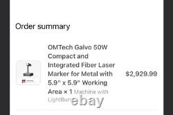 OMTech Graveur Laser à Fibres 50W 5.9x5.9 Machine de Marquage Métallique pour Acier et Plus