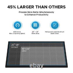 OMTech Graveur et découpeuse laser CO2 100 W 20 x 28 pour découpe et marquage, machine d’occasion