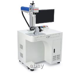 OMTech Machine de Marquage Laser à Fibre Raycus 30W Graveur 7x7 avec Axe Rotatif