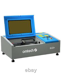 OMTech Machine de gravure au laser CO2 de 40W avec axe rotatif compatible avec un lit de 8x12
